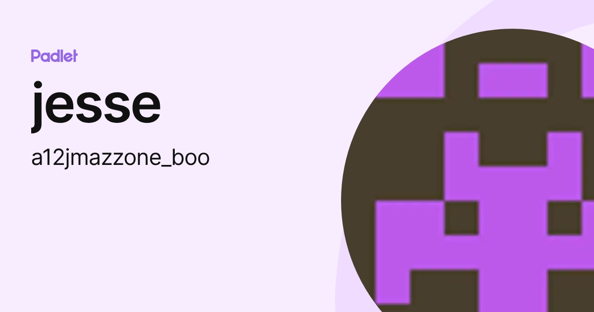 jesse (a12jmazzone_boo) profile | Padlet