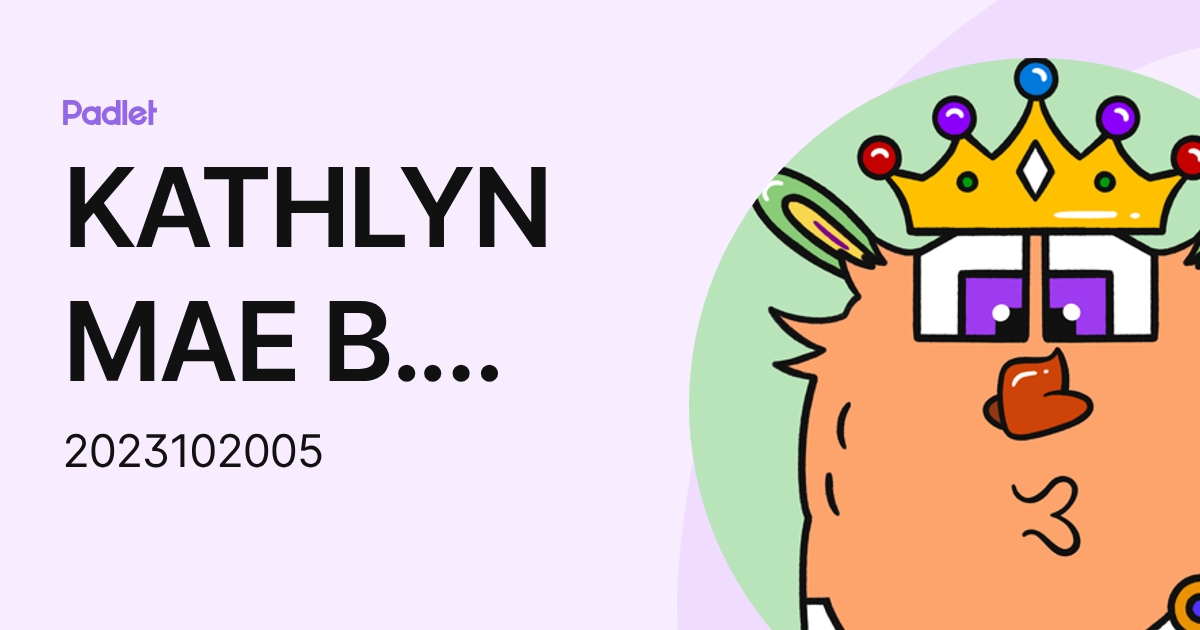 KATHLYN MAE B. SANCHEZ (2023102005) profile | Padlet