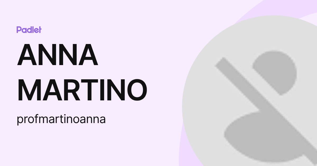 ANNA MARTINO (profmartinoanna) profile | Padlet