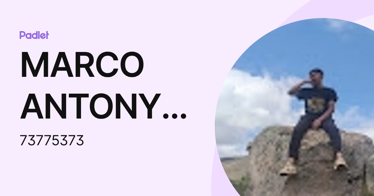 MARCO ANTONY JARA VILLALOBOS (73775373) profile | Padlet