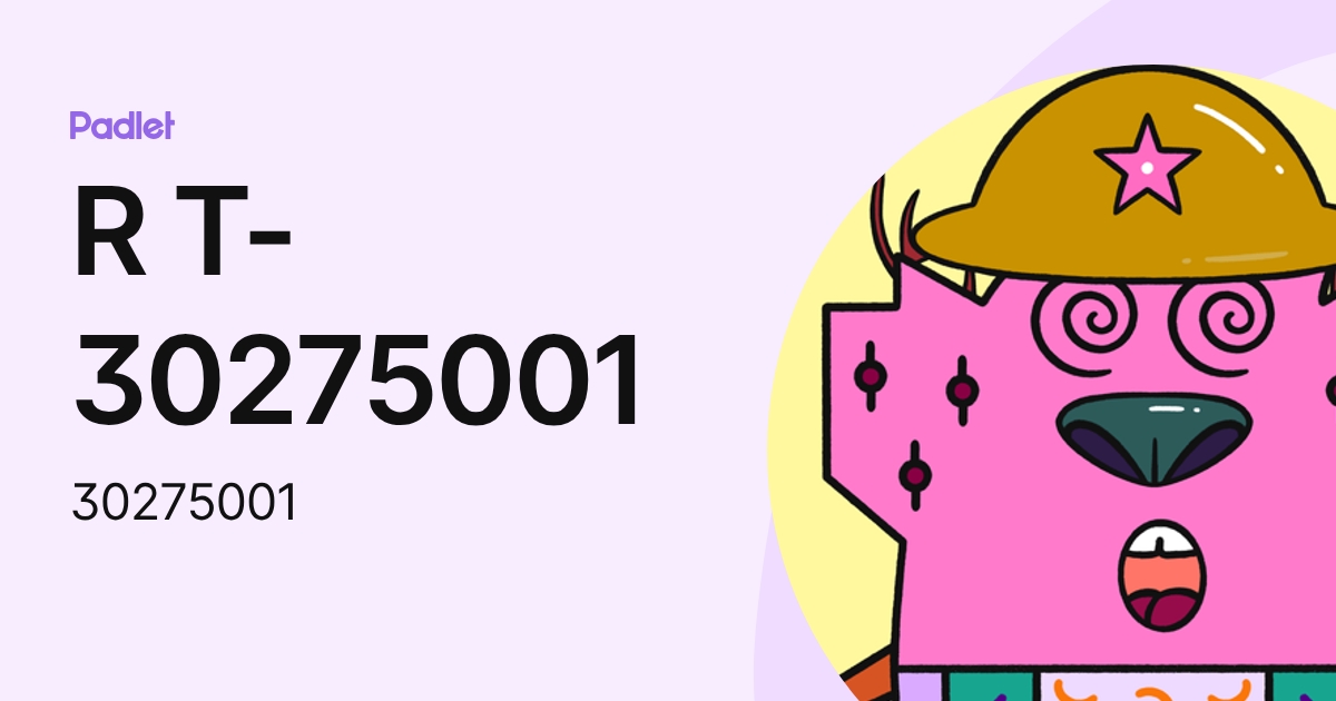 R T-30275001 (30275001) profile | Padlet