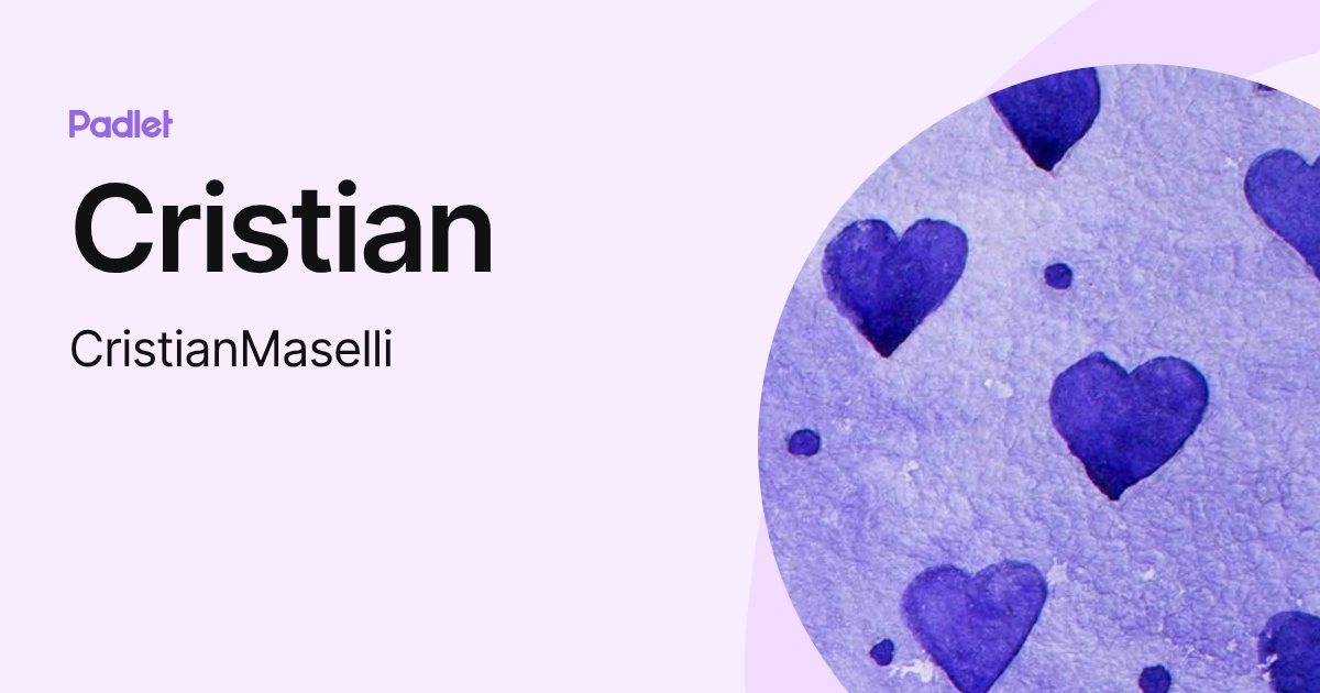 Cristian (CristianMaselli) profile | Padlet