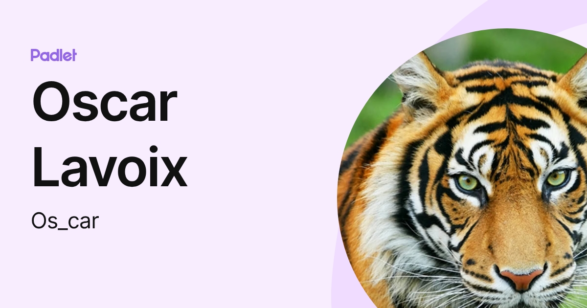 Oscar Lavoix (Os_car) profile | Padlet