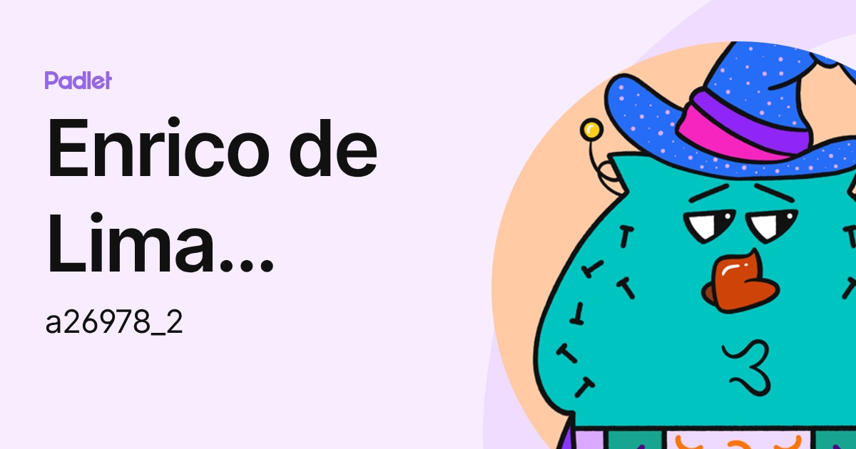 Enrico de Lima Quaresma (a26978_2) profile | Padlet