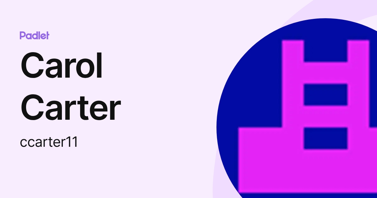 Carol Carter (ccarter11) profile | Padlet