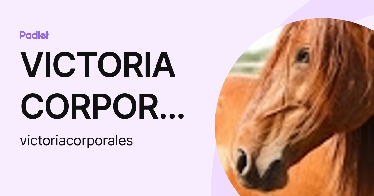 VICTORIA CORPORALES (victoriacorporales) profile | Padlet