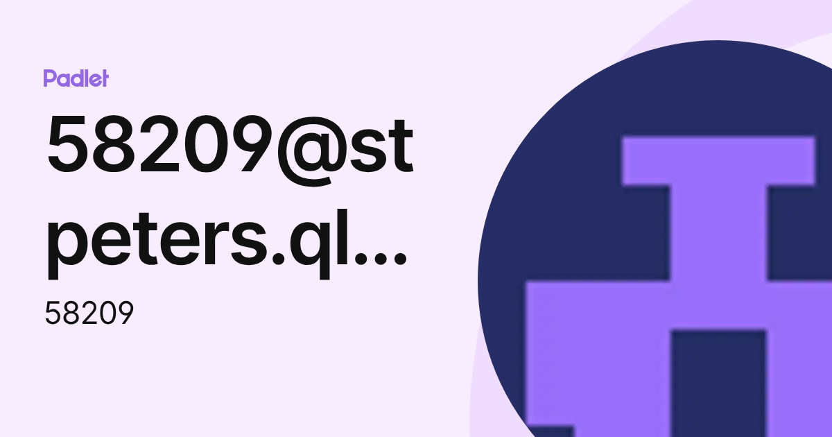 58209@stpeters.qld.edu.au (58209) profile | Padlet
