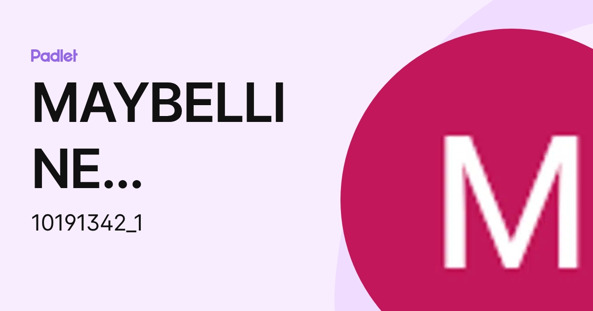 MAYBELLINE ALEXANDRA DELGADO TORRES (10191342_1) profile | Padlet
