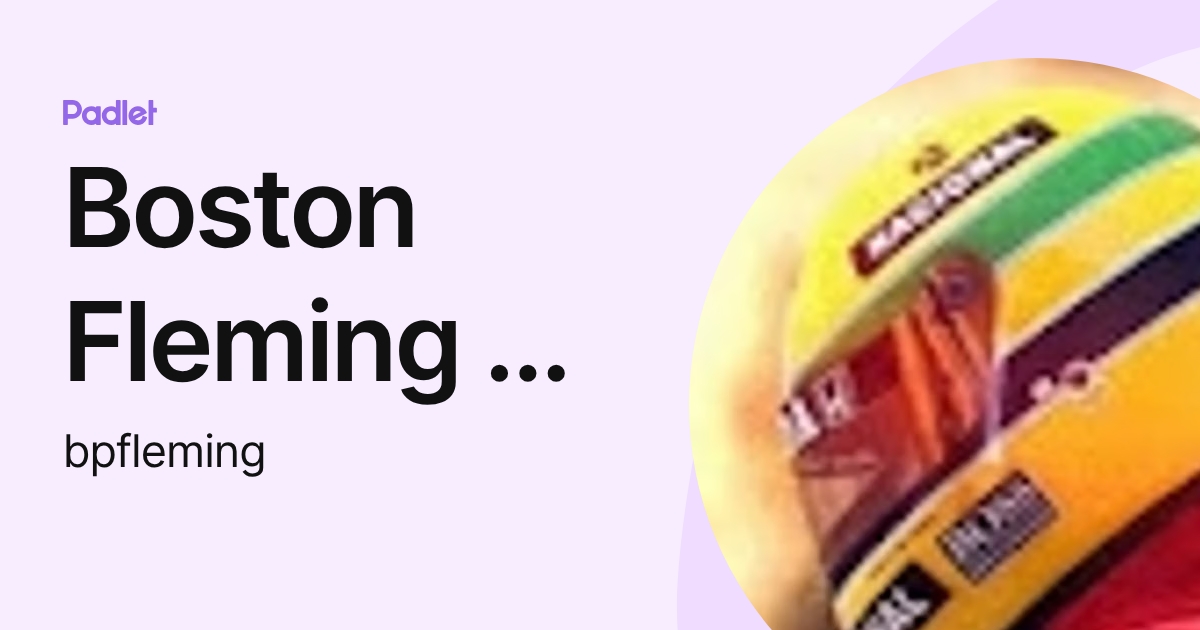Boston Fleming _ Student - TimberDriveES (bpfleming) profile | Padlet