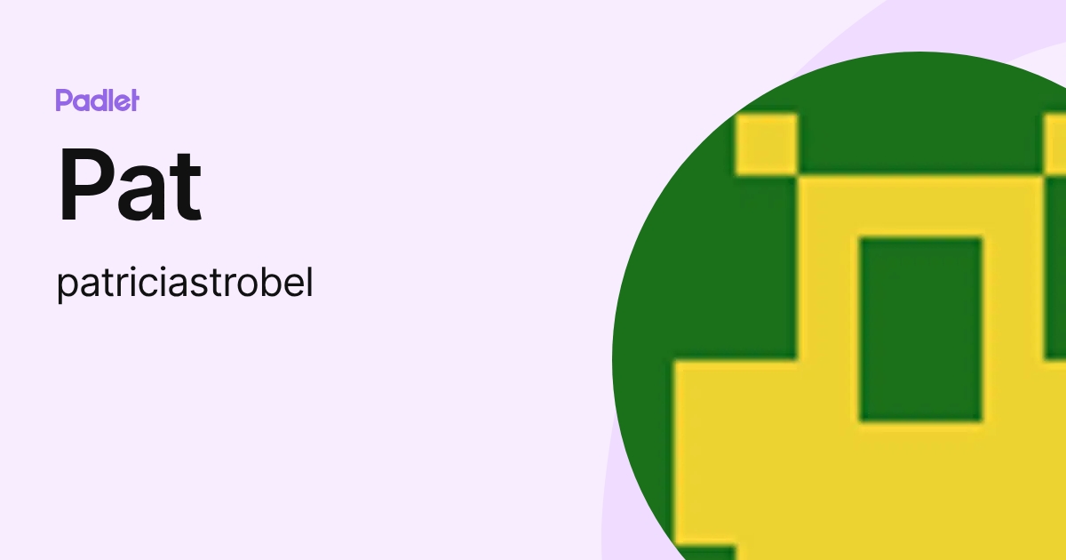 Pat (patriciastrobel) profile | Padlet