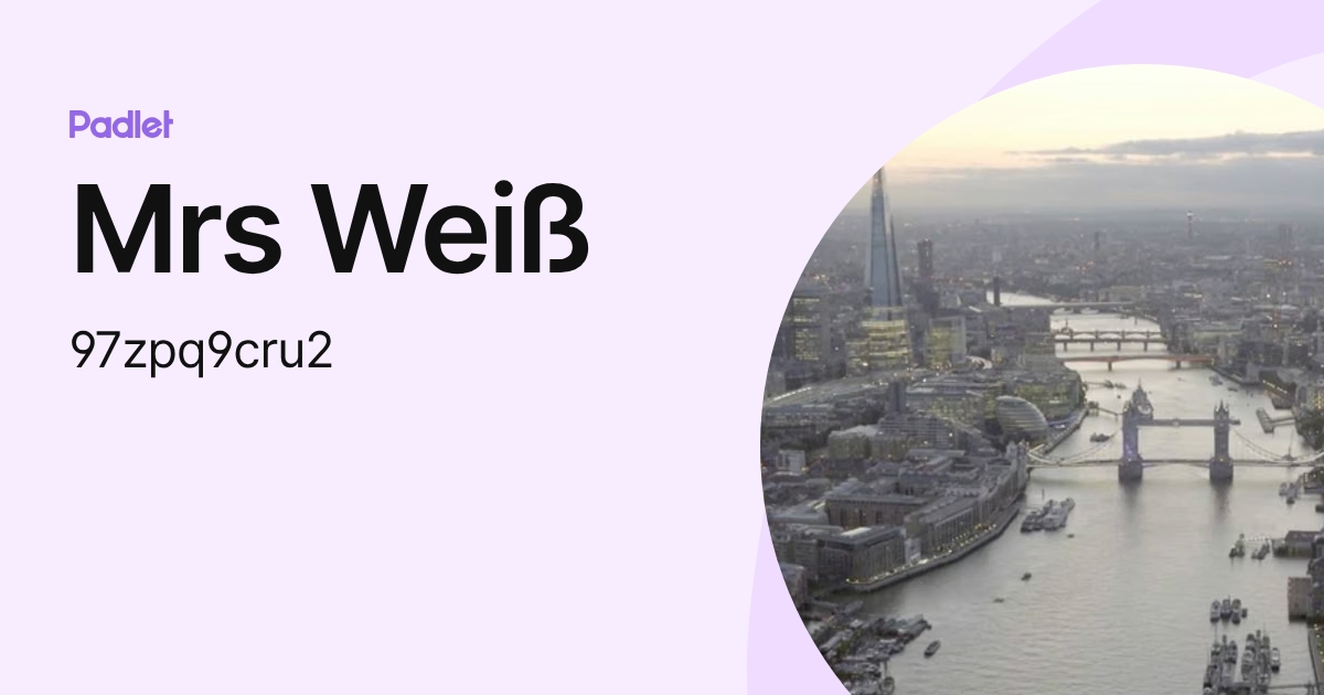 Mrs Weiß (97zpq9cru2) profile | Padlet