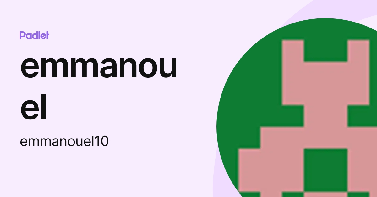 emmanouel (emmanouel10) profile | Padlet