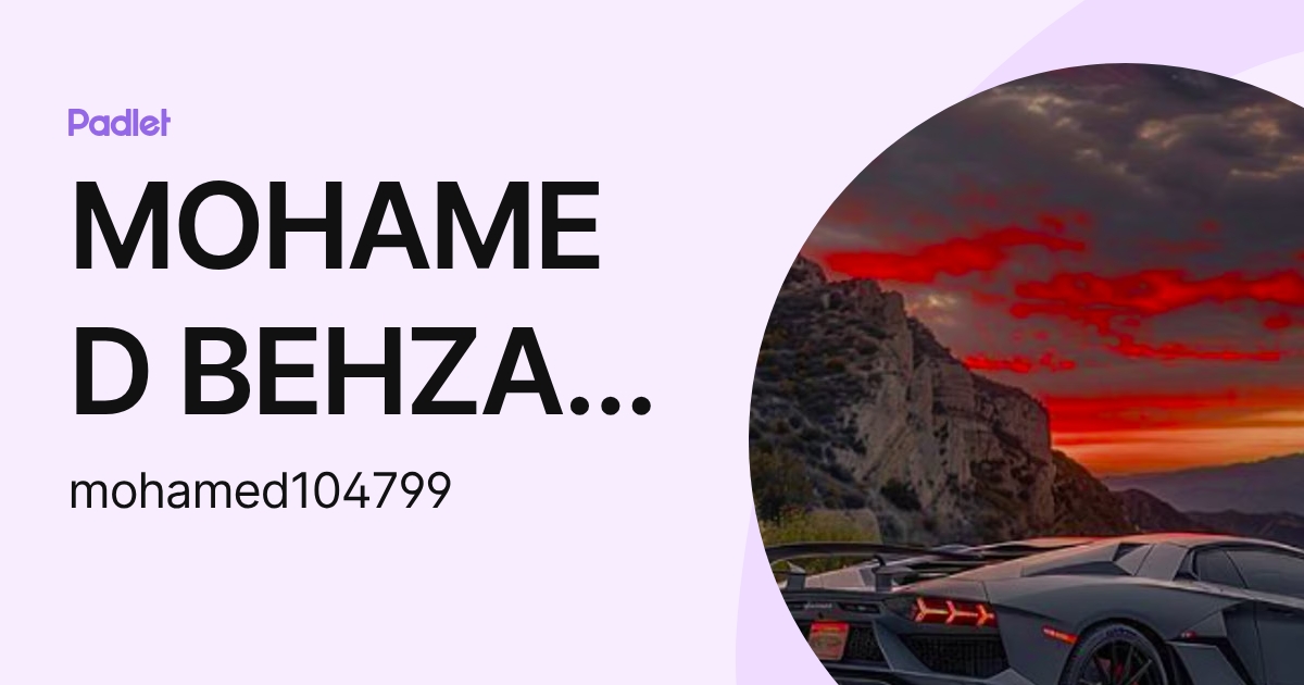 MOHAMED BEHZAD MOHAMED (mohamed104799) profile | Padlet