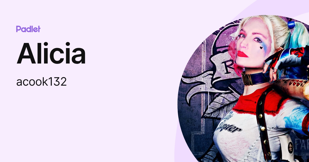 Alicia (acook132) profile | Padlet