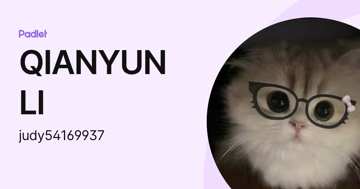 QIANYUN LI (judy54169937) profile | Padlet