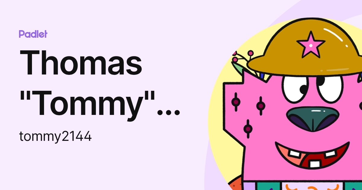 Thomas "Tommy" Hutton (tommy2144) profile | Padlet
