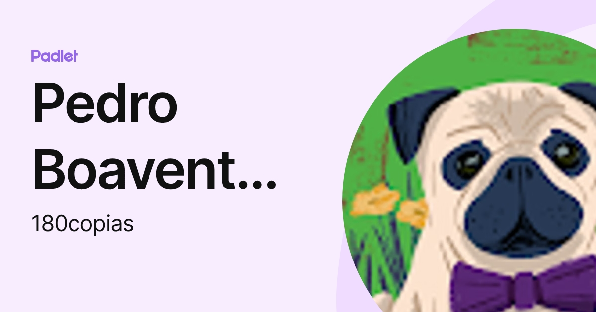 Pedro Boaventura (180copias) profile | Padlet