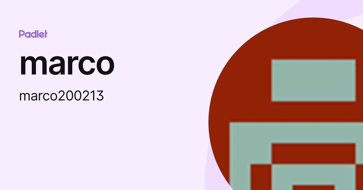 marco (marco200213) profile | Padlet