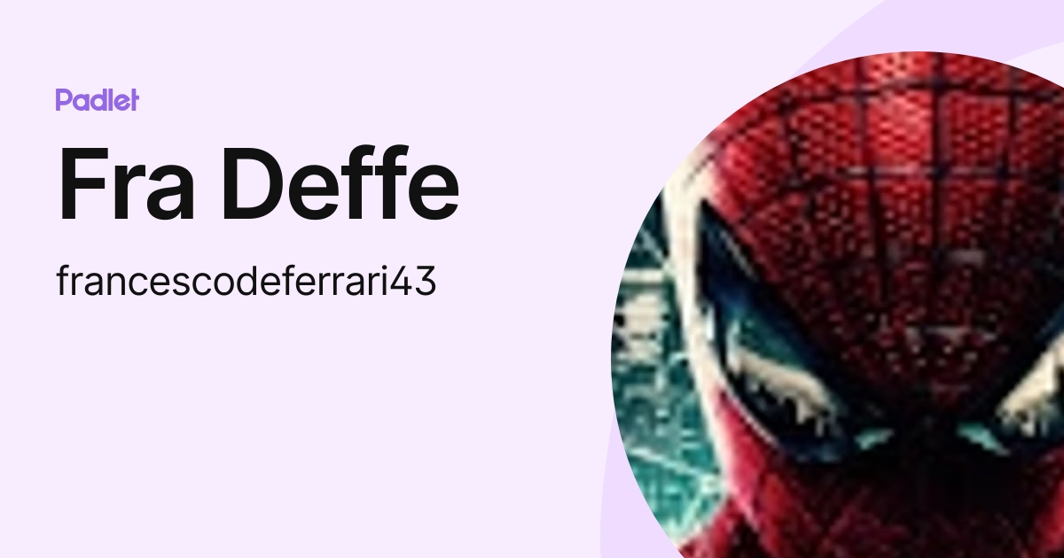 Fra Deffe (francescodeferrari43) profile | Padlet