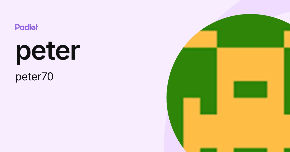peter (peter70) profile | Padlet