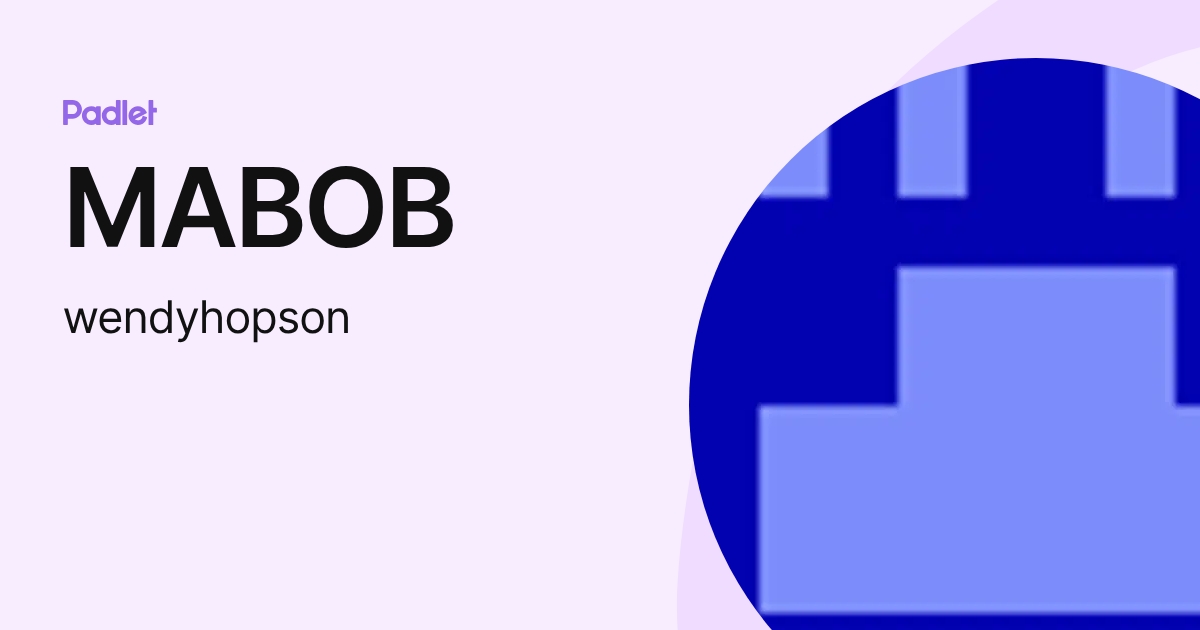 MABOB (wendyhopson) profile | Padlet