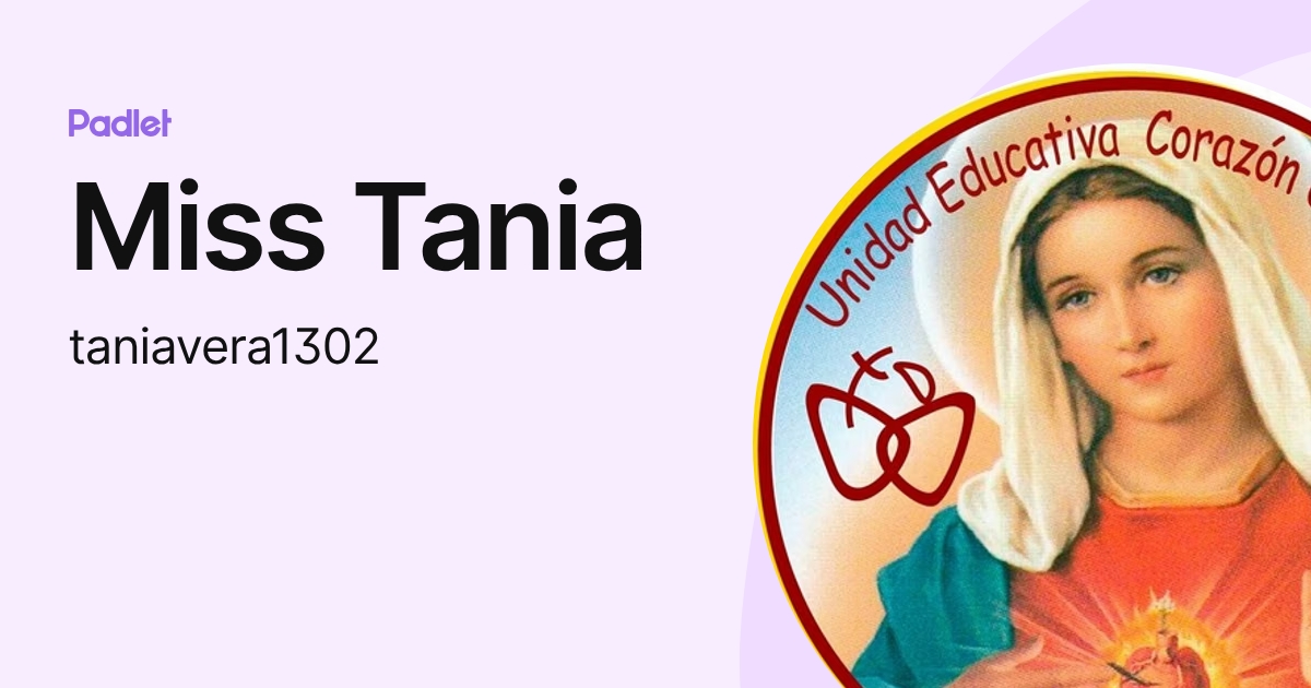 Miss Tania (taniavera1302) profile | Padlet