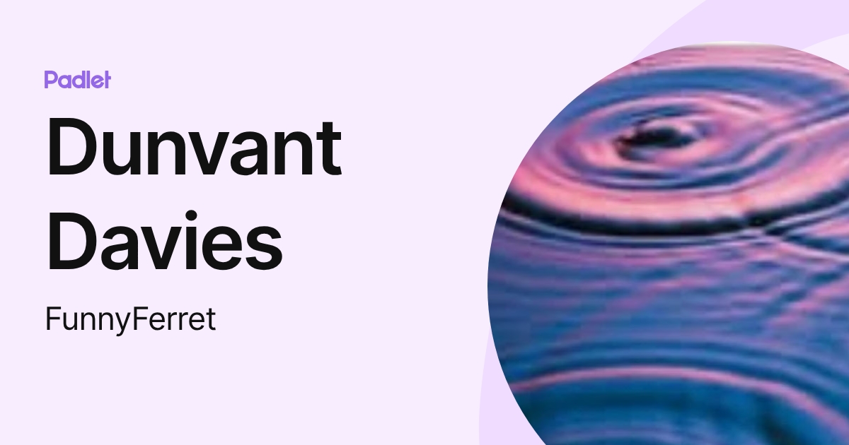 Dunvant Davies (FunnyFerret) profile | Padlet