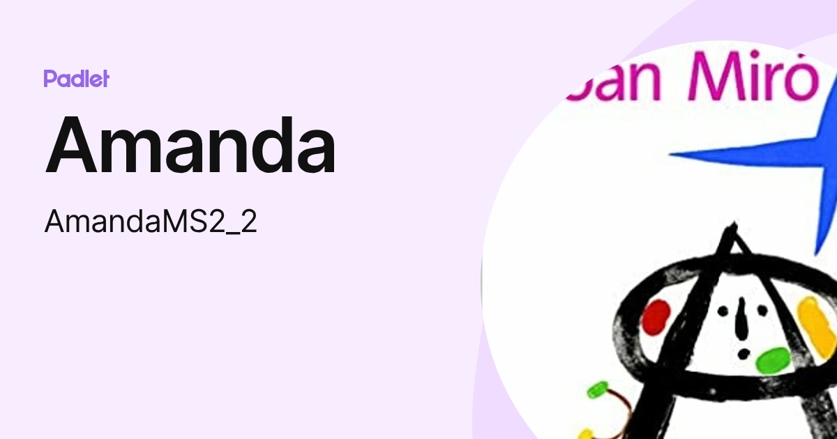 Amanda (AmandaMS2_2) profile | Padlet