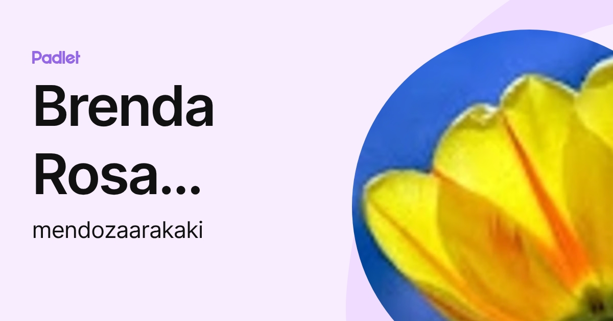 Brenda Rosa Mendoza Arakaki (mendozaarakaki) profile | Padlet