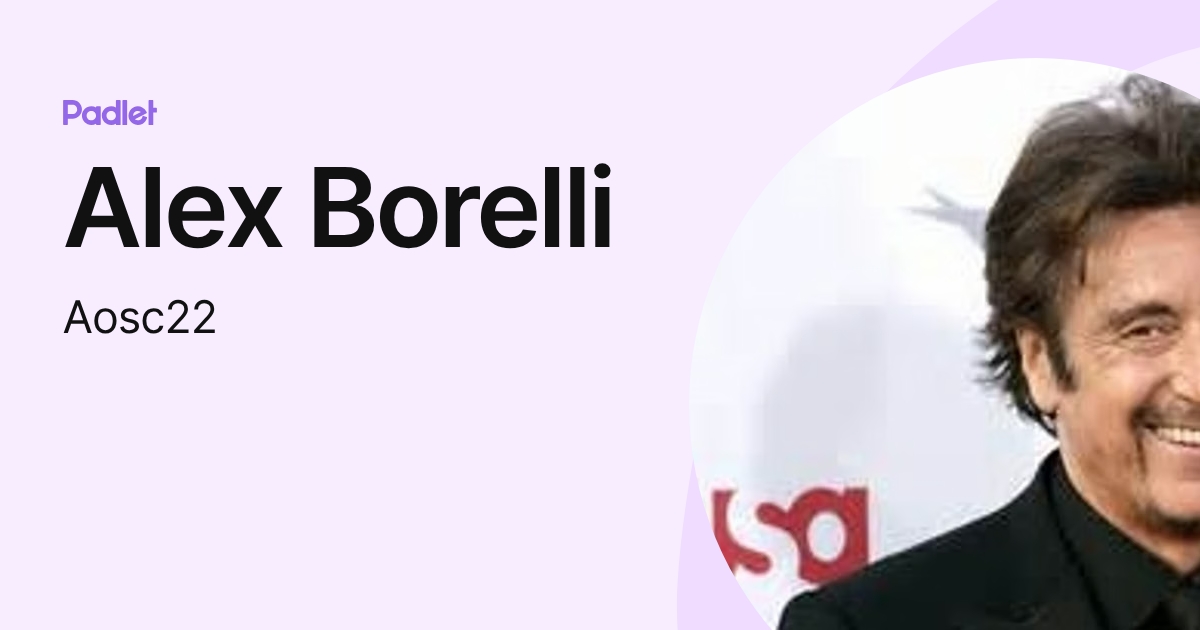 Alex Borelli (Aosc22) profile | Padlet