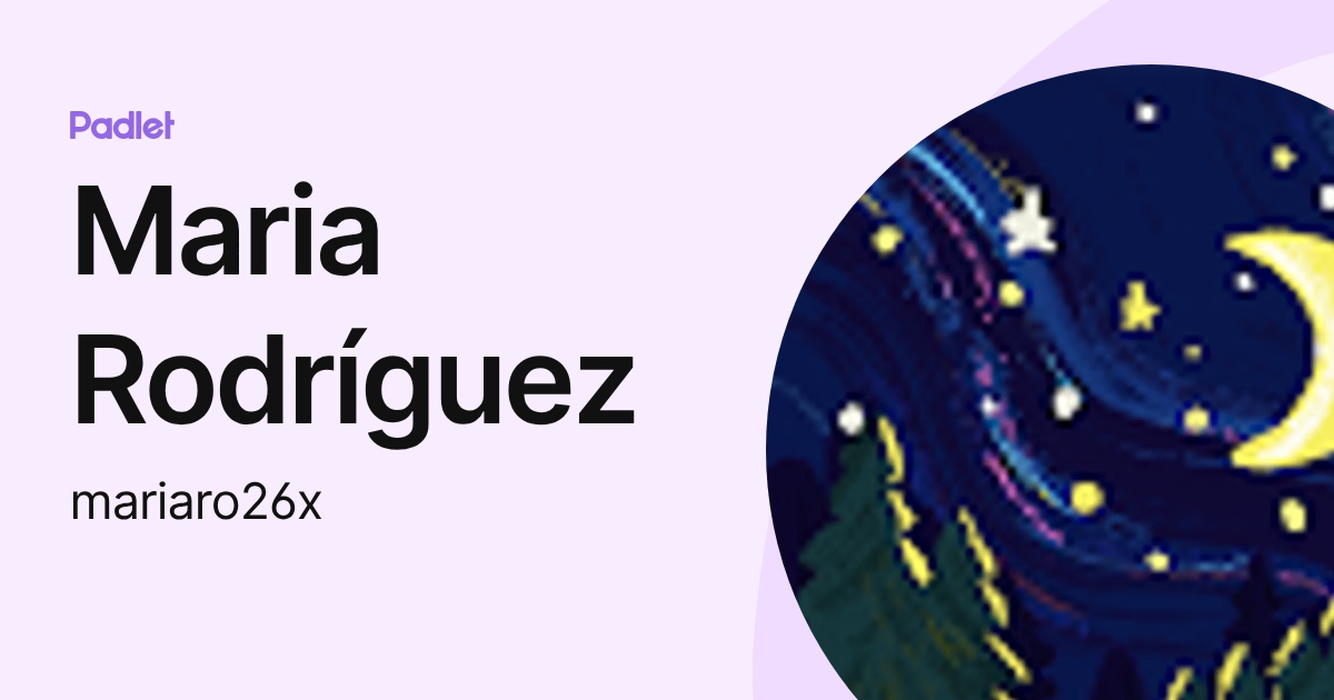 Maria Rodríguez (mariaro26x) profile | Padlet