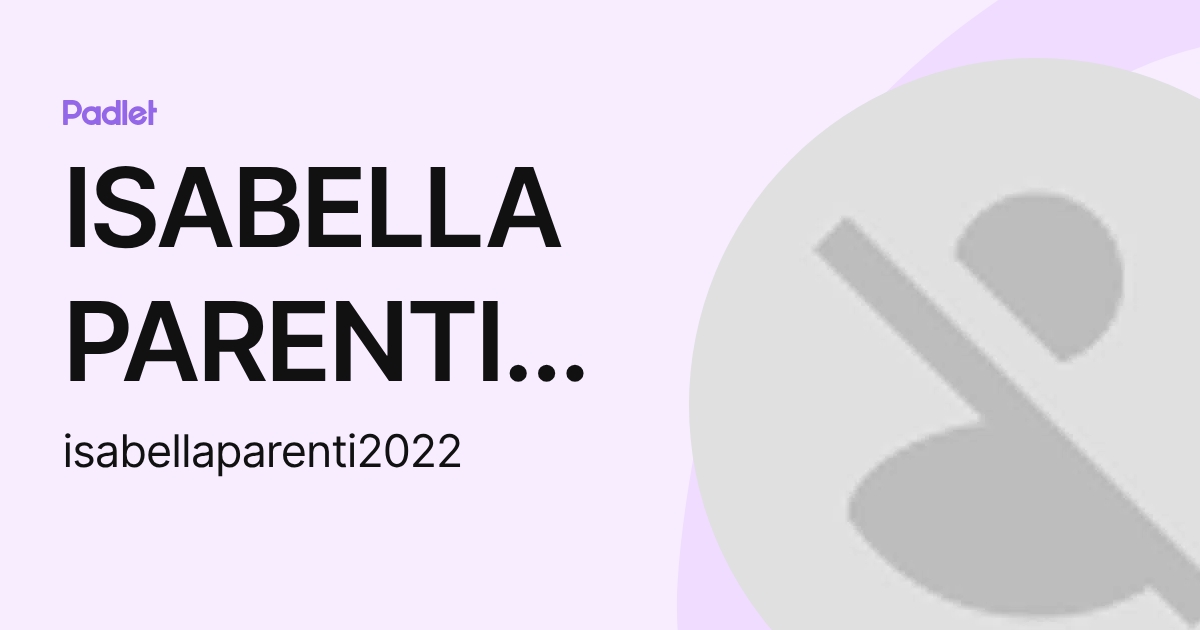 ISABELLA PARENTI LOPEZ (isabellaparenti2022) profile | Padlet