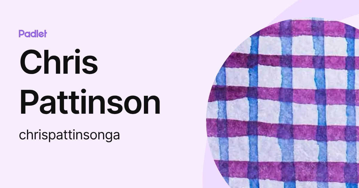 Chris Pattinson (chrispattinsonga) profile | Padlet