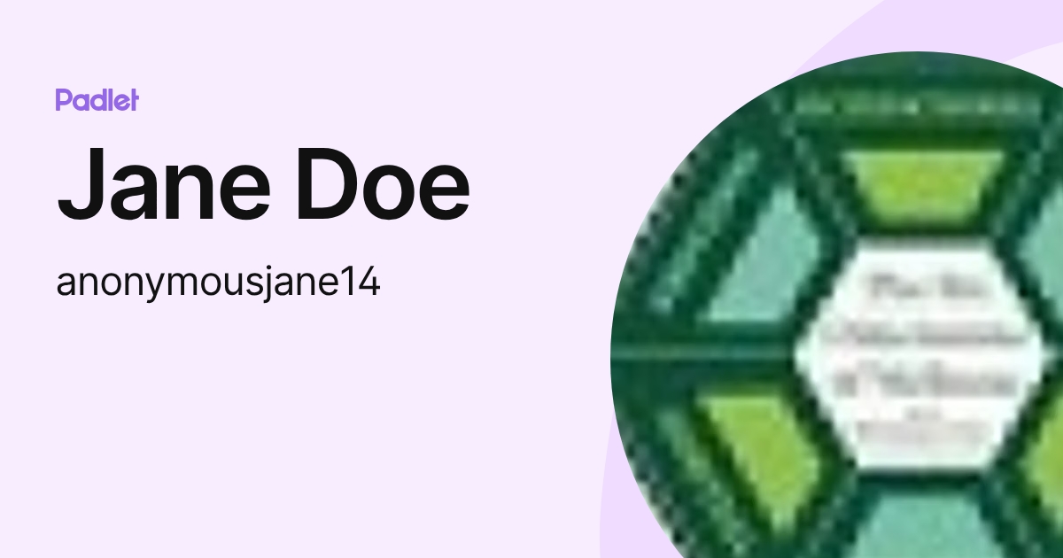 Jane Doe (anonymousjane14) profile | Padlet
