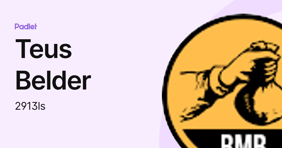 Teus Belder (2913ls) profile | Padlet