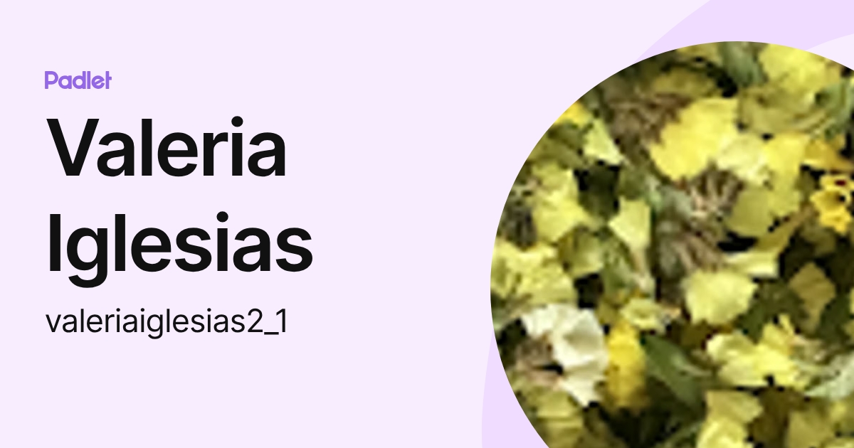 Valeria Iglesias (valeriaiglesias2_1) profile | Padlet