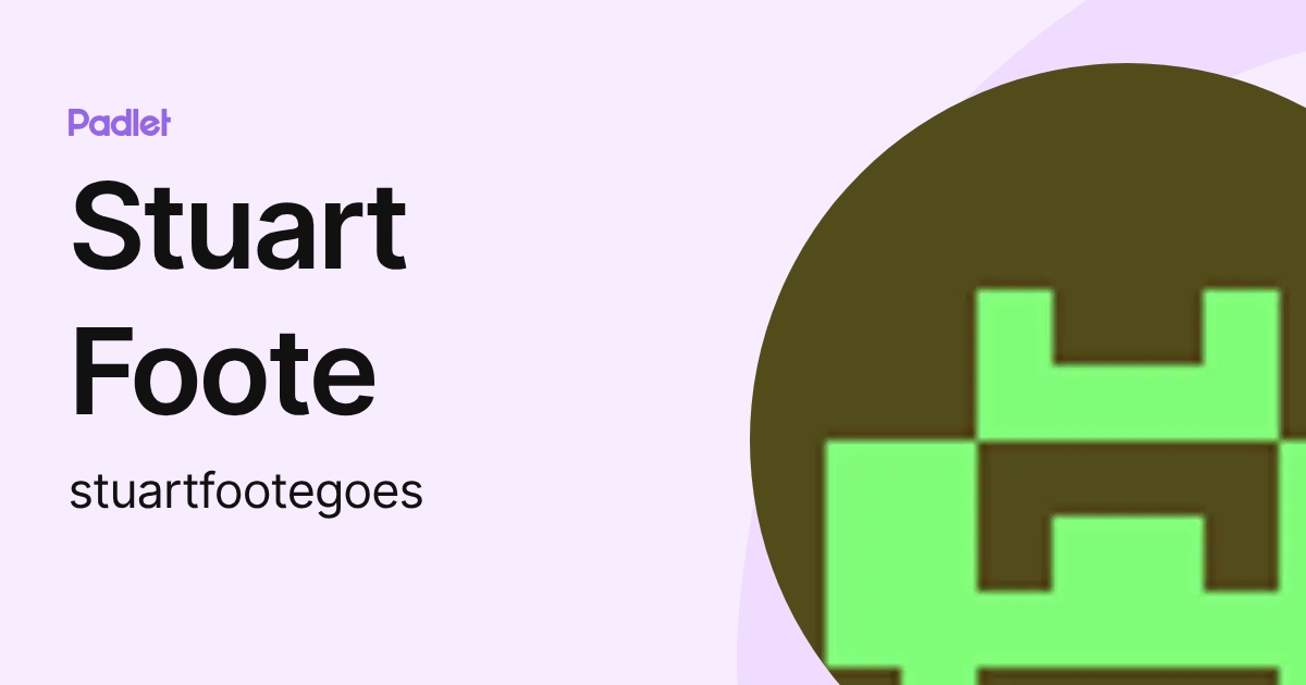 Stuart Foote (stuartfootegoes) profile | Padlet
