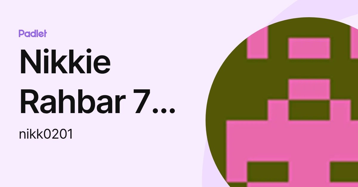 Nikou Rhabar Nikkie Rahbar 7C Engholmskolen (nikk0201) profile | Padlet