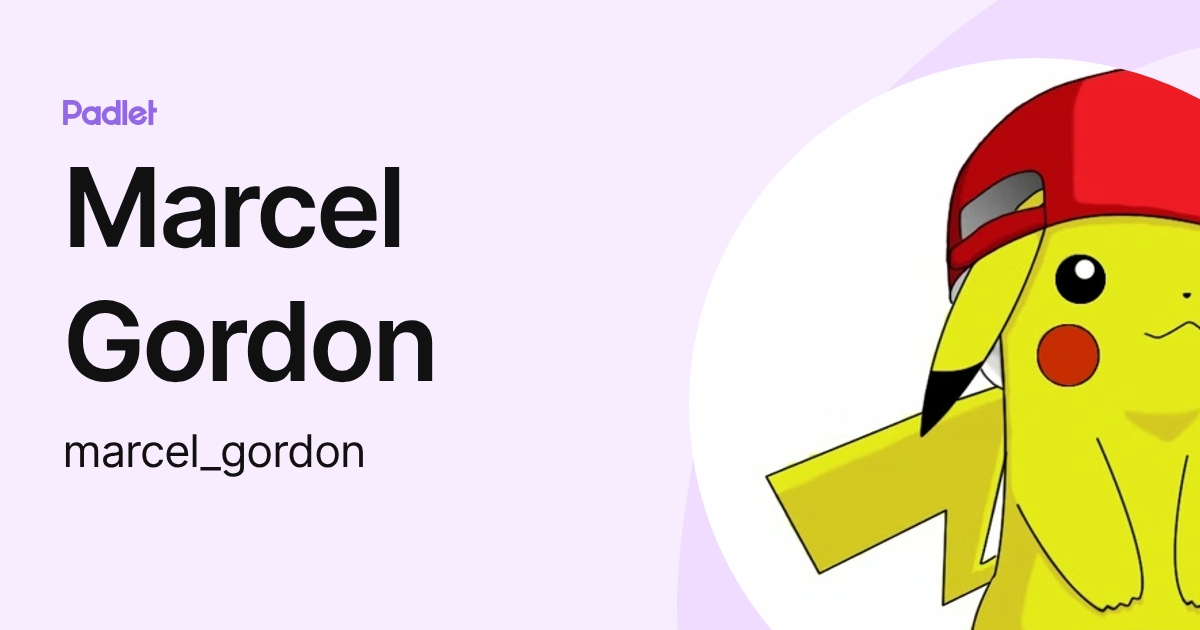 Marcel Gordon (marcel_gordon) profile | Padlet