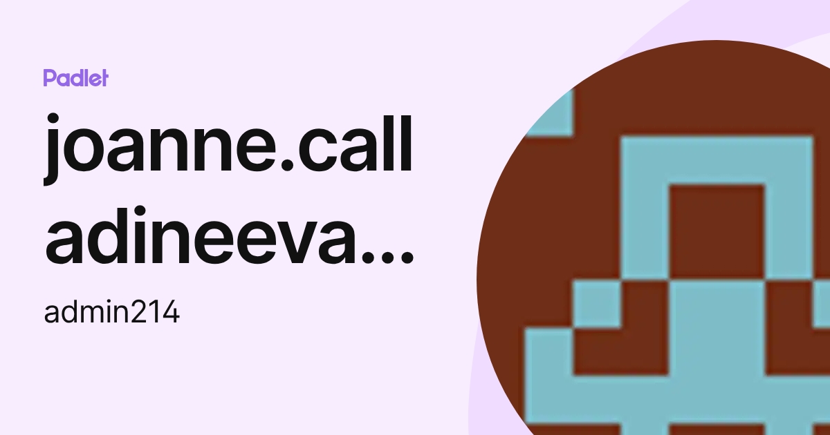 joanne.calladineevans (admin214) profile | Padlet