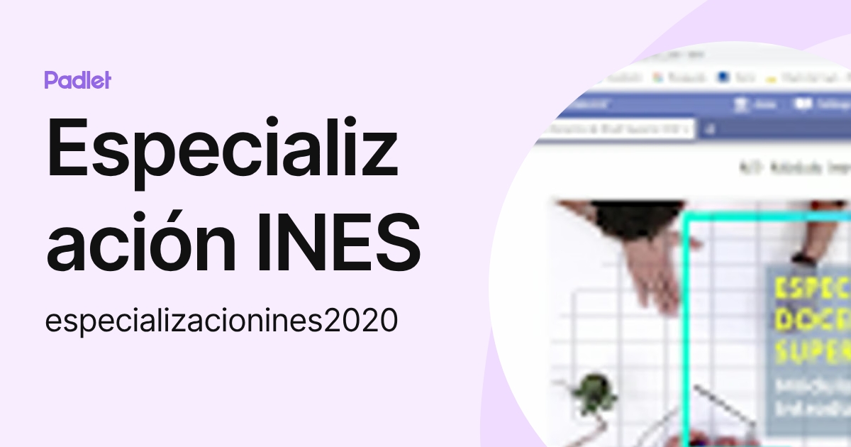 Especialización INES (especializacionines2020) profile | Padlet