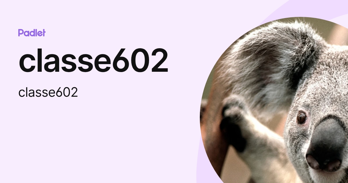 classe602 (classe602) profile | Padlet