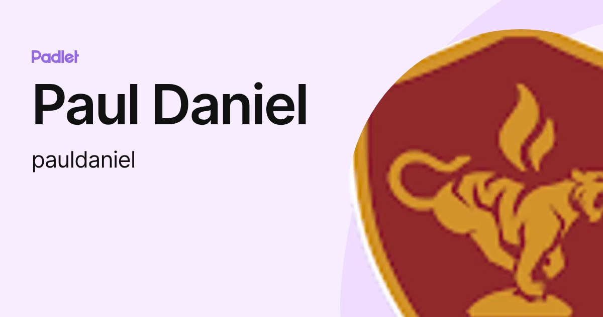 Paul Daniel (pauldaniel) profile | Padlet