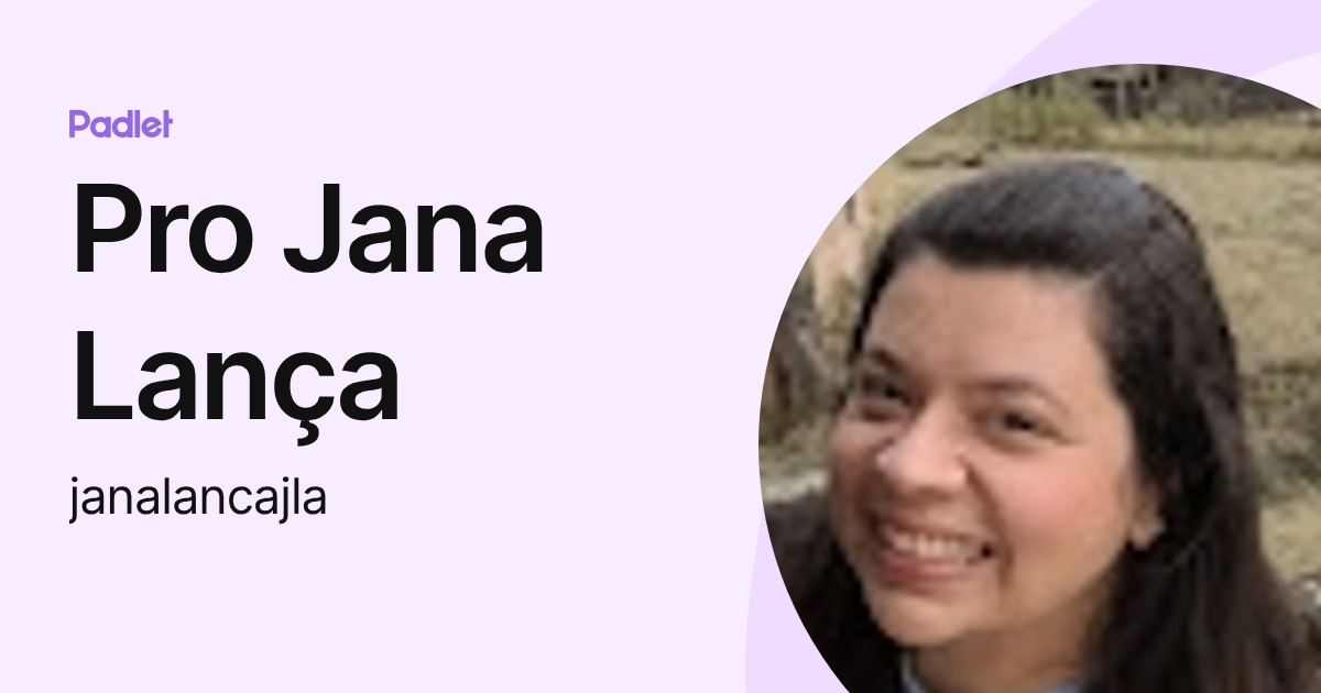 Pro Jana Lança (janalancajla) profile | Padlet