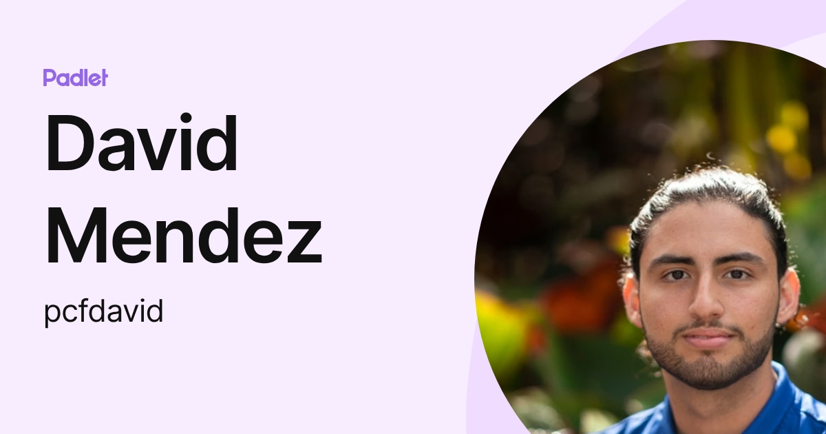 David Mendez (pcfdavid) profile | Padlet