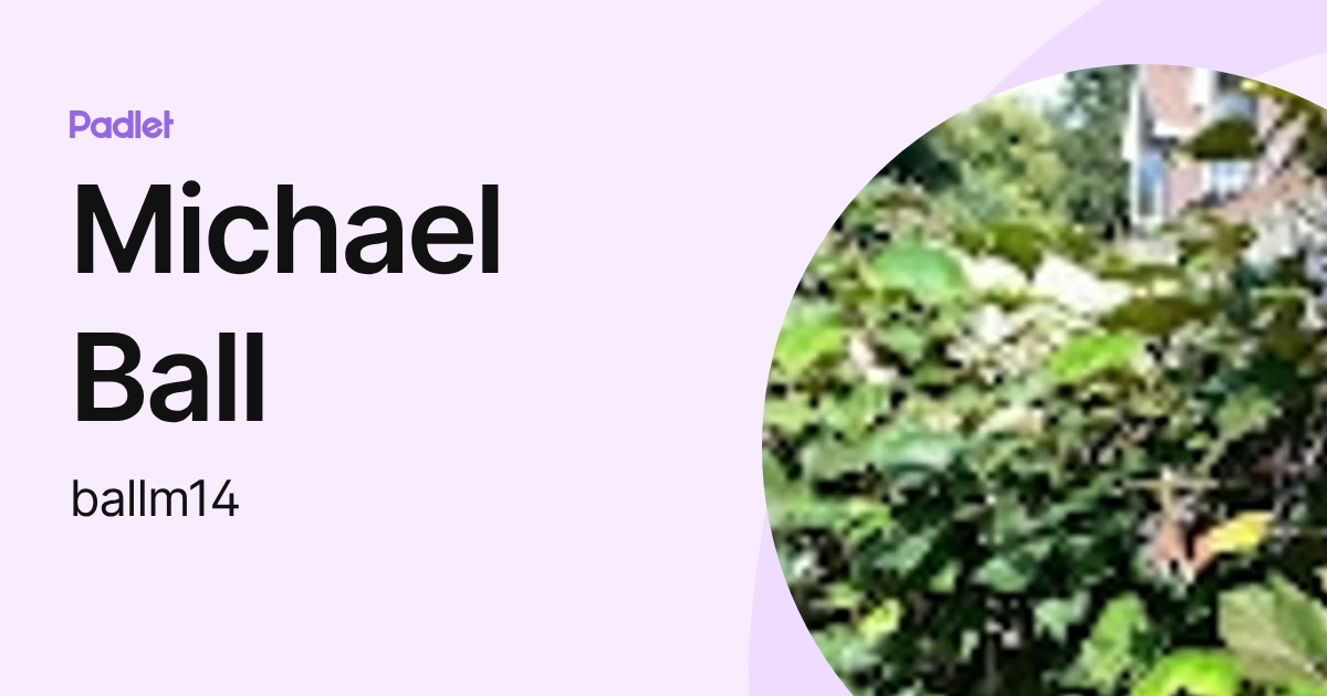 Michael Ball (ballm14) profile | Padlet