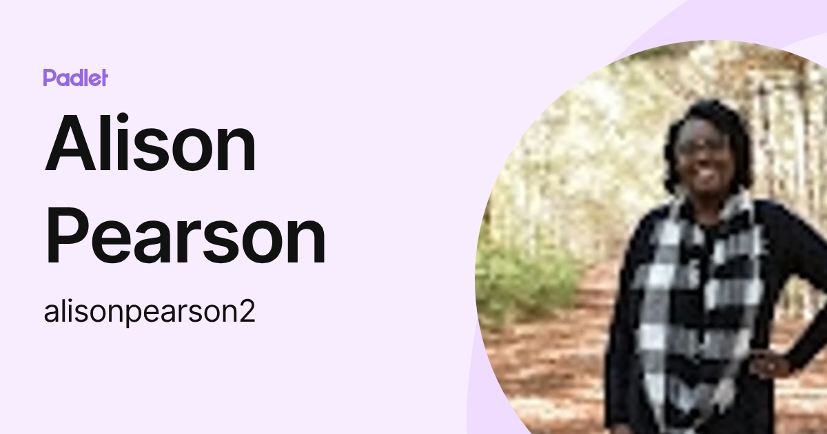 Alison Pearson (alisonpearson2) profile | Padlet