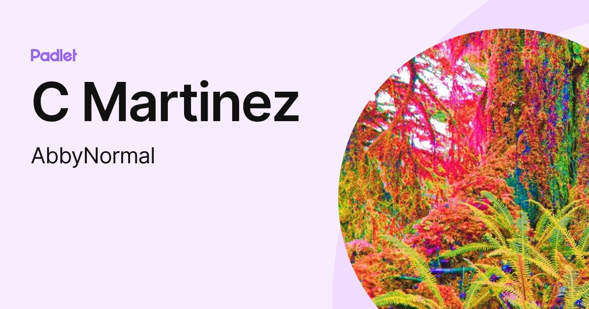 C Martinez (AbbyNormal) profile | Padlet
