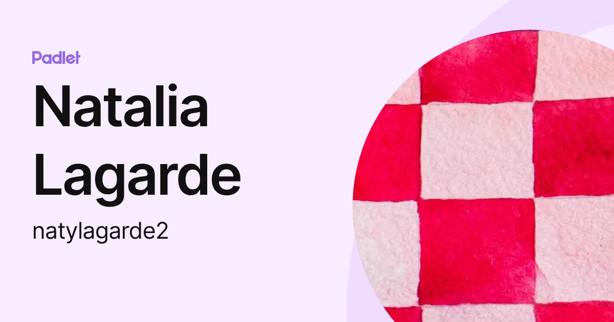 Natalia Lagarde (natylagarde2) profile | Padlet