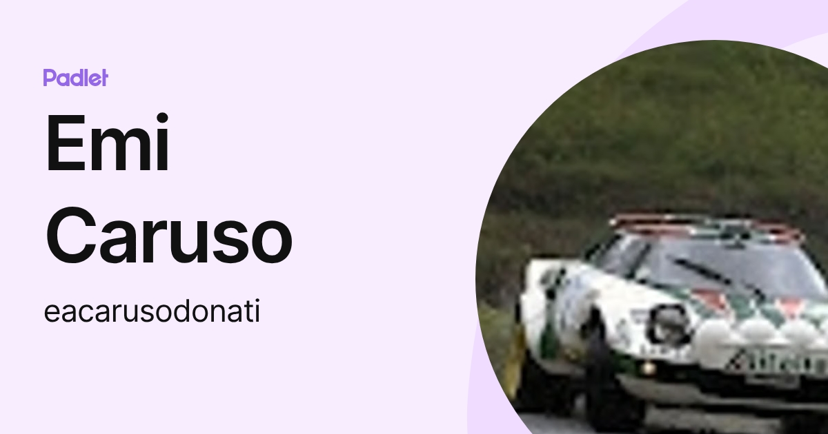 Emi Caruso (eacarusodonati) profile | Padlet